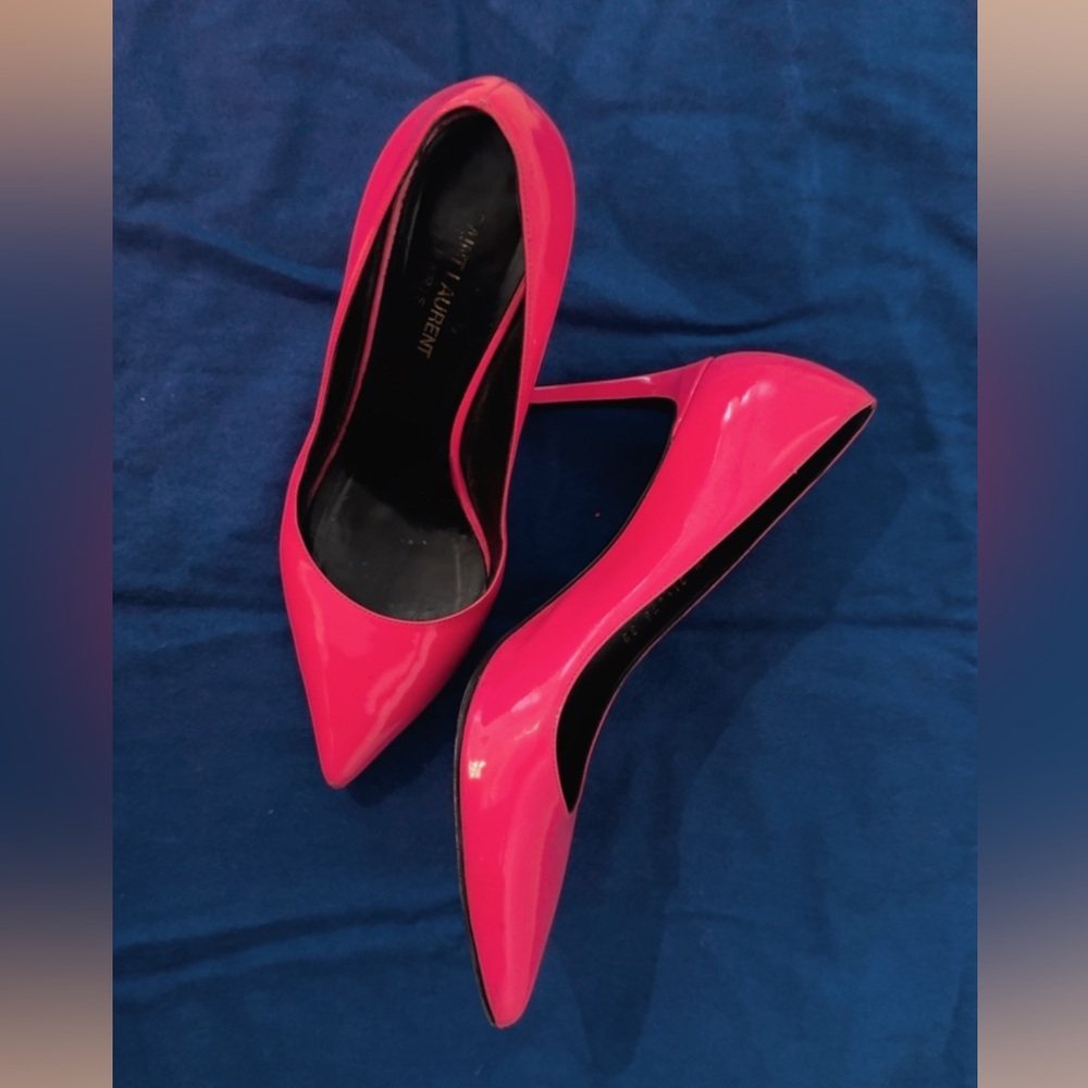 Saint Laurent Hot Pink Heels - Picture 2 of 4